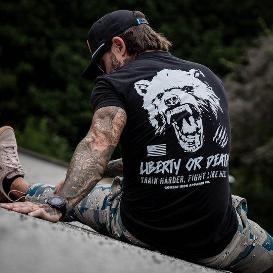 Liberty Or Death Fight Like Hell Men's T-Shirt - One Revolver Surfboards