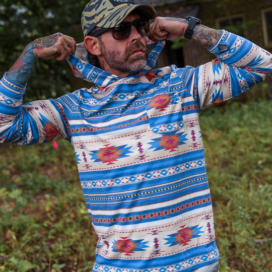 Men's Outdoors Long Sleeve Performance Hoodie - One Revolver Surfboards