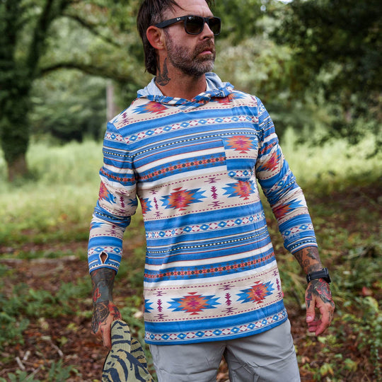 Men's Outdoors Long Sleeve Performance Hoodie - One Revolver Surfboards