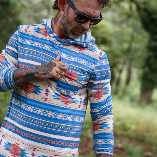 Men's Outdoors Long Sleeve Performance Hoodie - One Revolver Surfboards