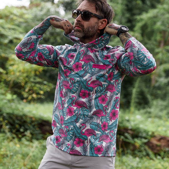 Men's Outdoors Long Sleeve Performance Hoodie - One Revolver Surfboards