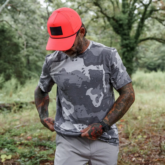 One Revolver Surfboards - American Flag Patch Weekender Performance Snapback Hat WEEKENDER MESH SNAPBACK