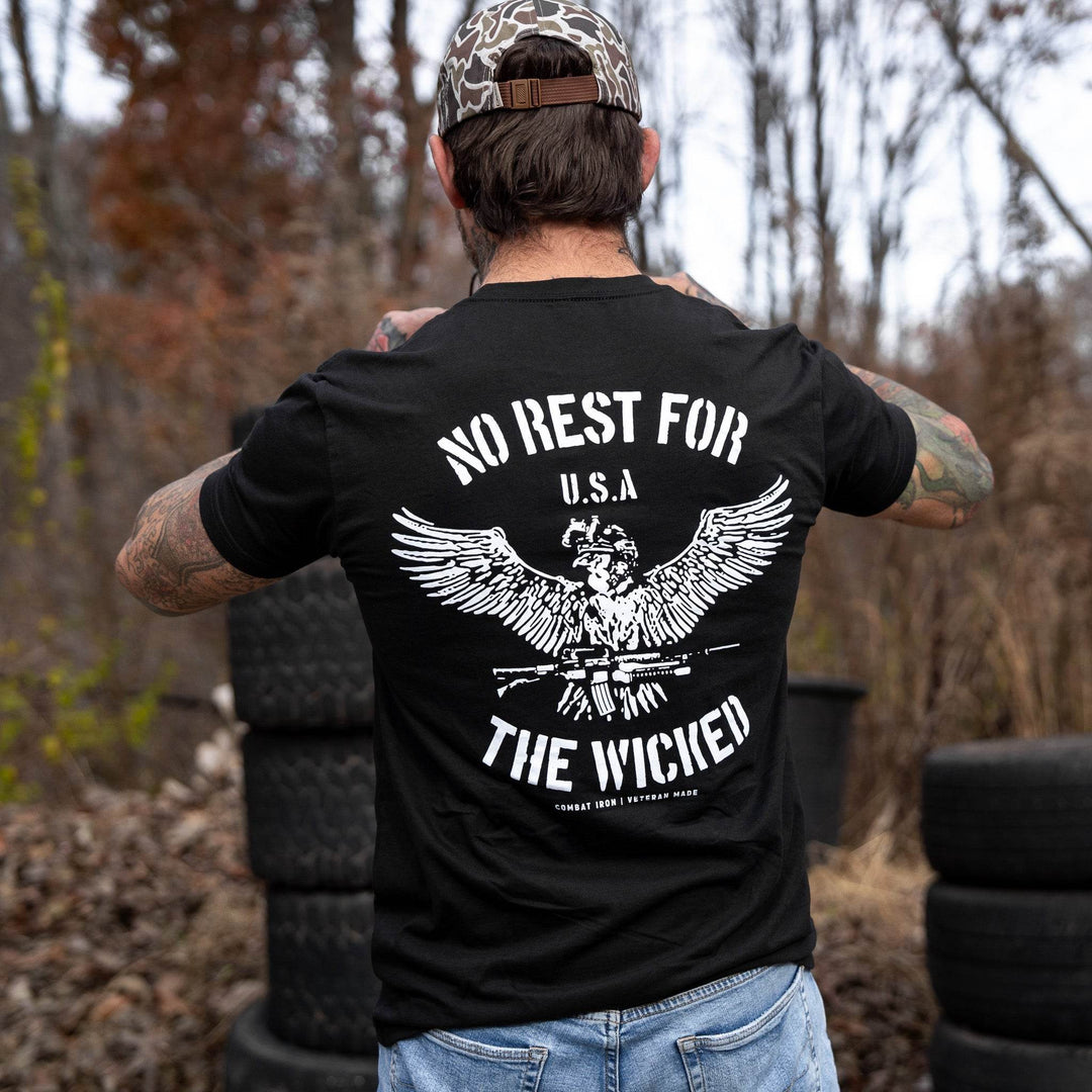 No Rest For The Wicked Men's T-Shirt - One Revolver Surfboards