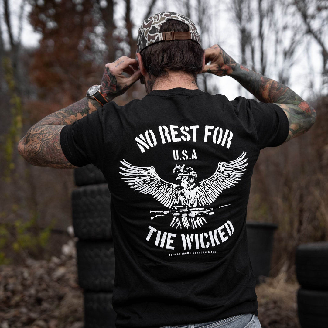 No Rest For The Wicked Men's T-Shirt - One Revolver Surfboards