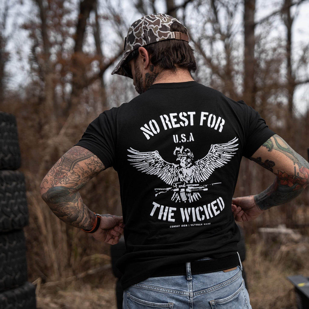No Rest For The Wicked Men's T-Shirt - One Revolver Surfboards