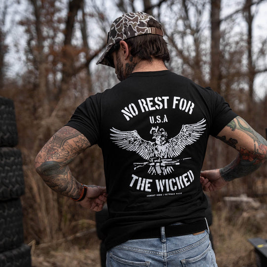 No Rest For The Wicked Men's T-Shirt - One Revolver Surfboards