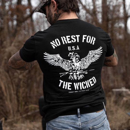 No Rest For The Wicked Men's T-Shirt - One Revolver Surfboards