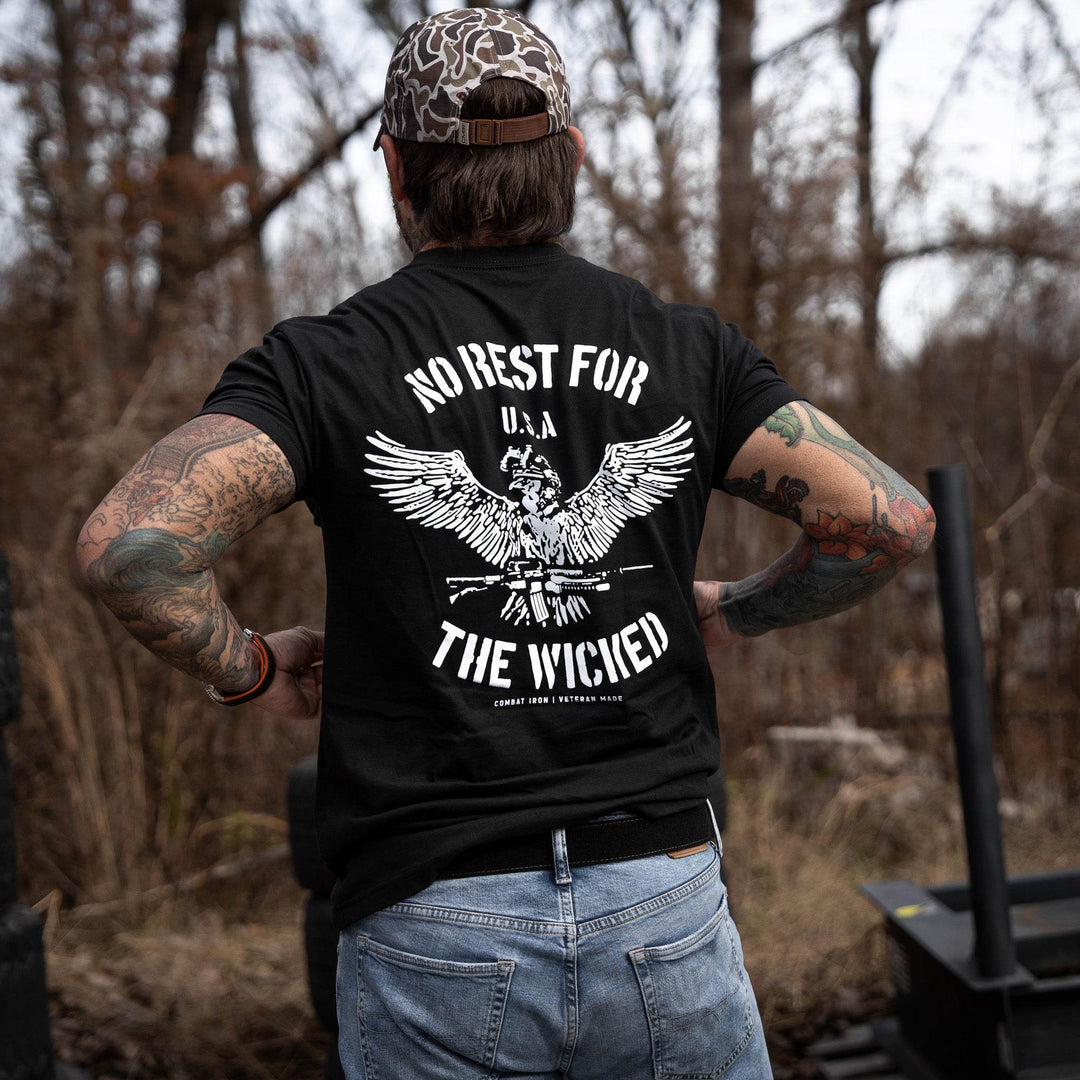 No Rest For The Wicked Men's T-Shirt - One Revolver Surfboards