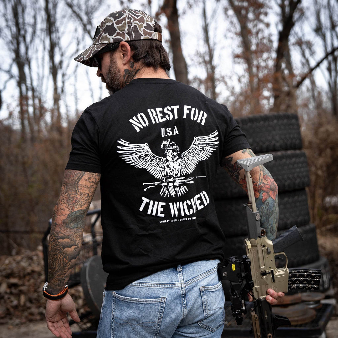No Rest For The Wicked Men's T-Shirt - One Revolver Surfboards