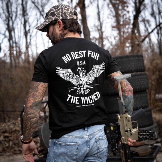 No Rest For The Wicked Men's T-Shirt - One Revolver Surfboards