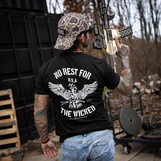 No Rest For The Wicked Men's T-Shirt - One Revolver Surfboards