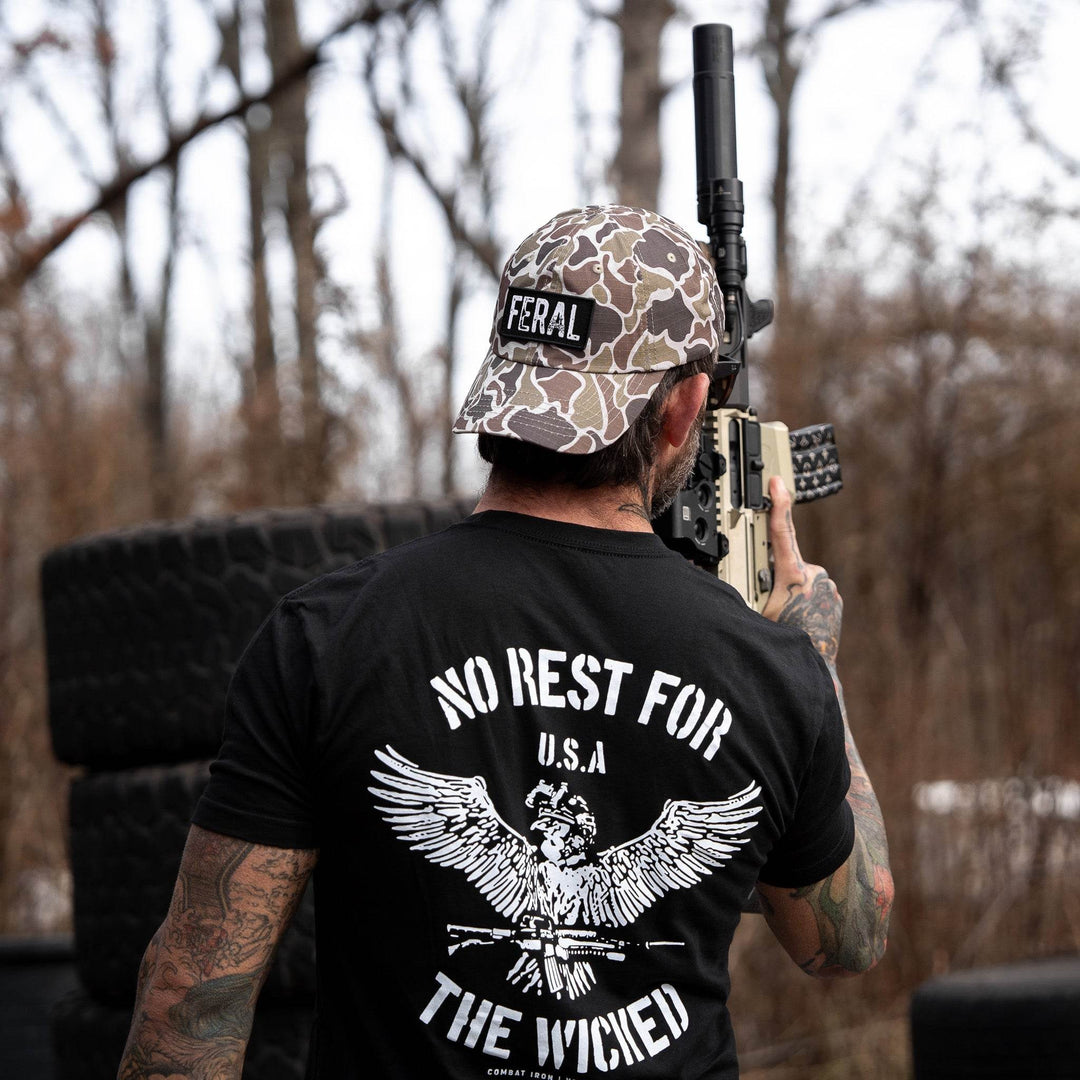 No Rest For The Wicked Men's T-Shirt - One Revolver Surfboards