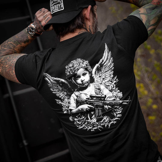 The Armed Guardian Angel Men's T-Shirt - One Revolver Surfboards