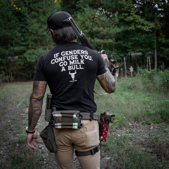 If Genders Confuse You, Go Milk a Bull Men's T-Shirt - One Revolver Surfboards