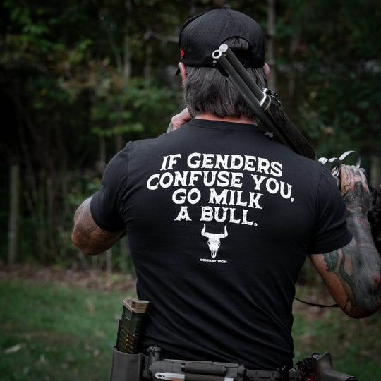 If Genders Confuse You, Go Milk a Bull Men's T-Shirt - One Revolver Surfboards