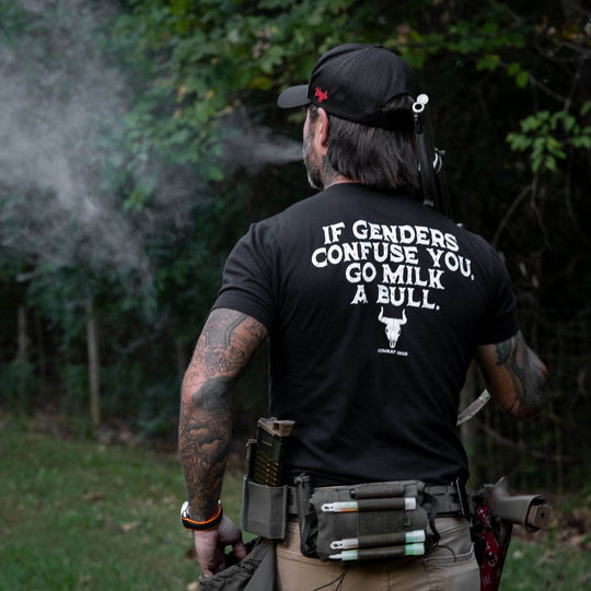 If Genders Confuse You, Go Milk a Bull Men's T-Shirt - One Revolver Surfboards