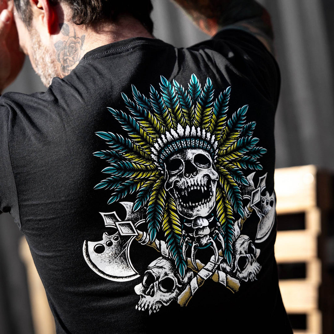 Warrior Spirit Indian Head Men's T-Shirt - One Revolver Surfboards