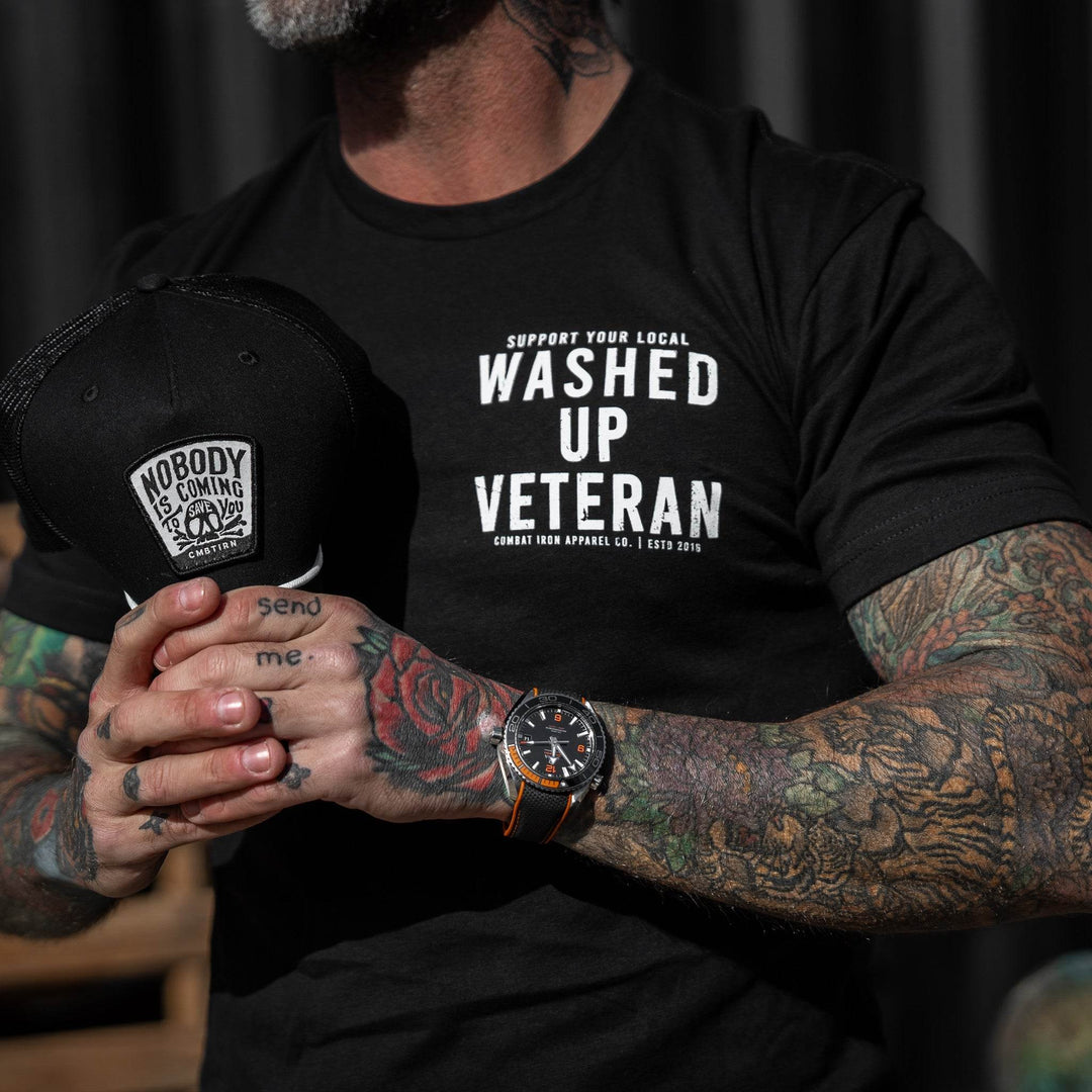 Washed Up Veteran Men's T-Shirt - One Revolver Surfboards