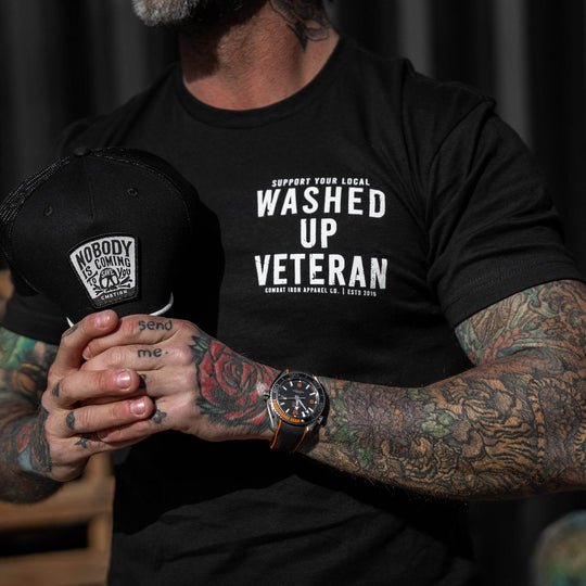 Washed Up Veteran Men's T-Shirt - One Revolver Surfboards