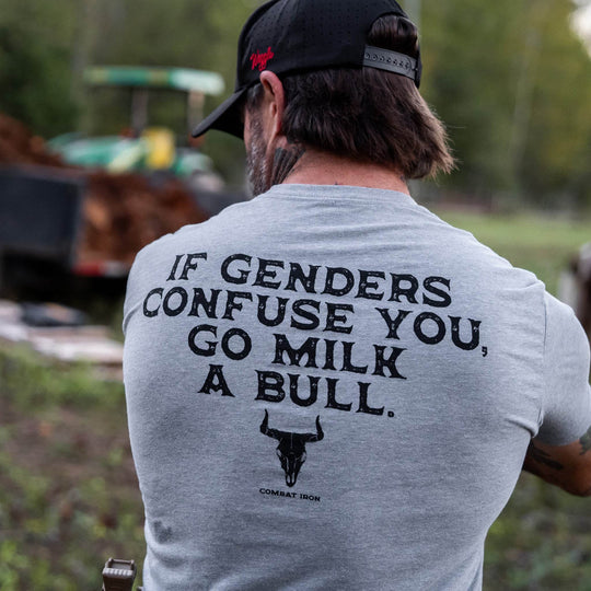 If Genders Confuse You, Go Milk a Bull Men's T-Shirt - One Revolver Surfboards