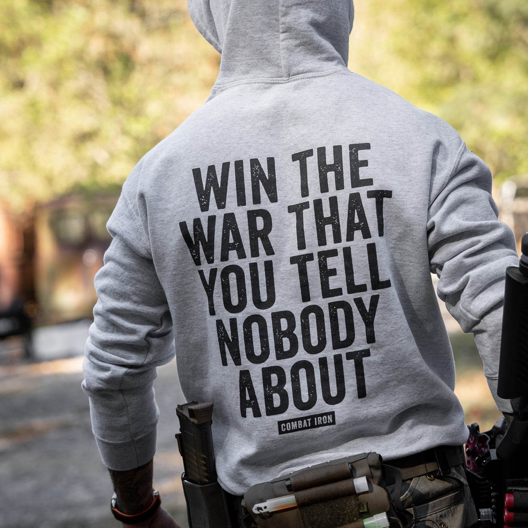 Win The War You Tell Nobody About Fleece Lined Hoodie - One Revolver Surfboards