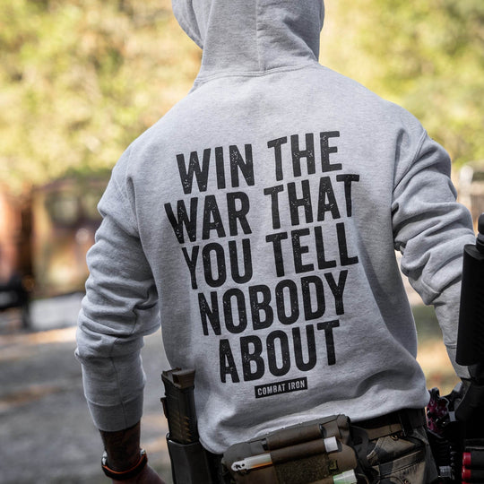 Win The War You Tell Nobody About Fleece Lined Hoodie - One Revolver Surfboards