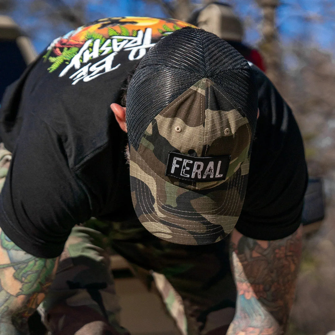 One Revolver Surfboards - Feral Patch RipStop Tactical Mesh Snapback Hat HEADWEAR