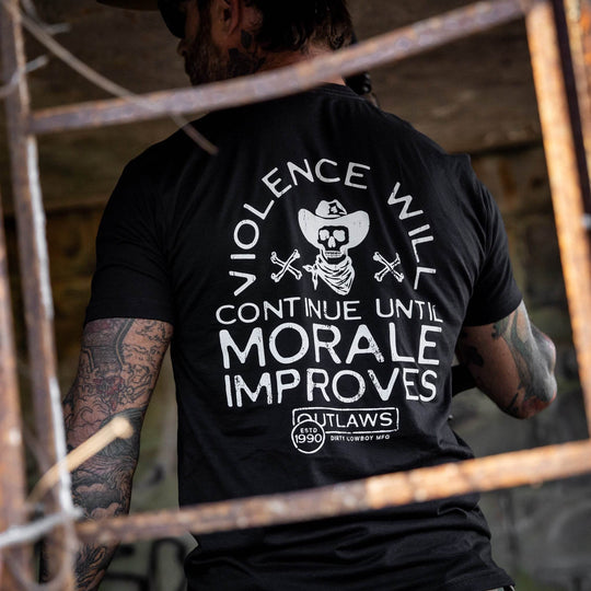 Violence Will Continue Until Morale Improves Men's T-Shirt - One Revolver Surfboards