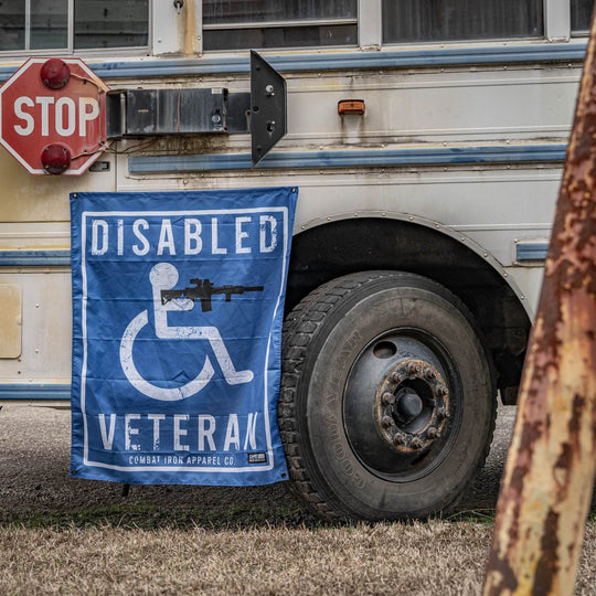 Disabled Veteran Sign 3'x3' Flag - One Revolver Surfboards