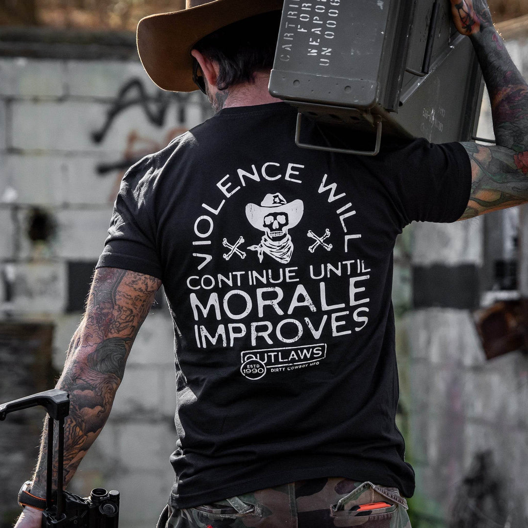 Violence Will Continue Until Morale Improves Men's T-Shirt - One Revolver Surfboards