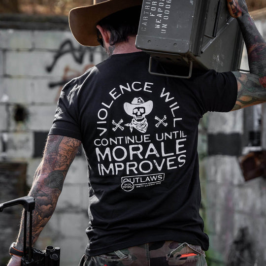 Violence Will Continue Until Morale Improves Men's T-Shirt - One Revolver Surfboards