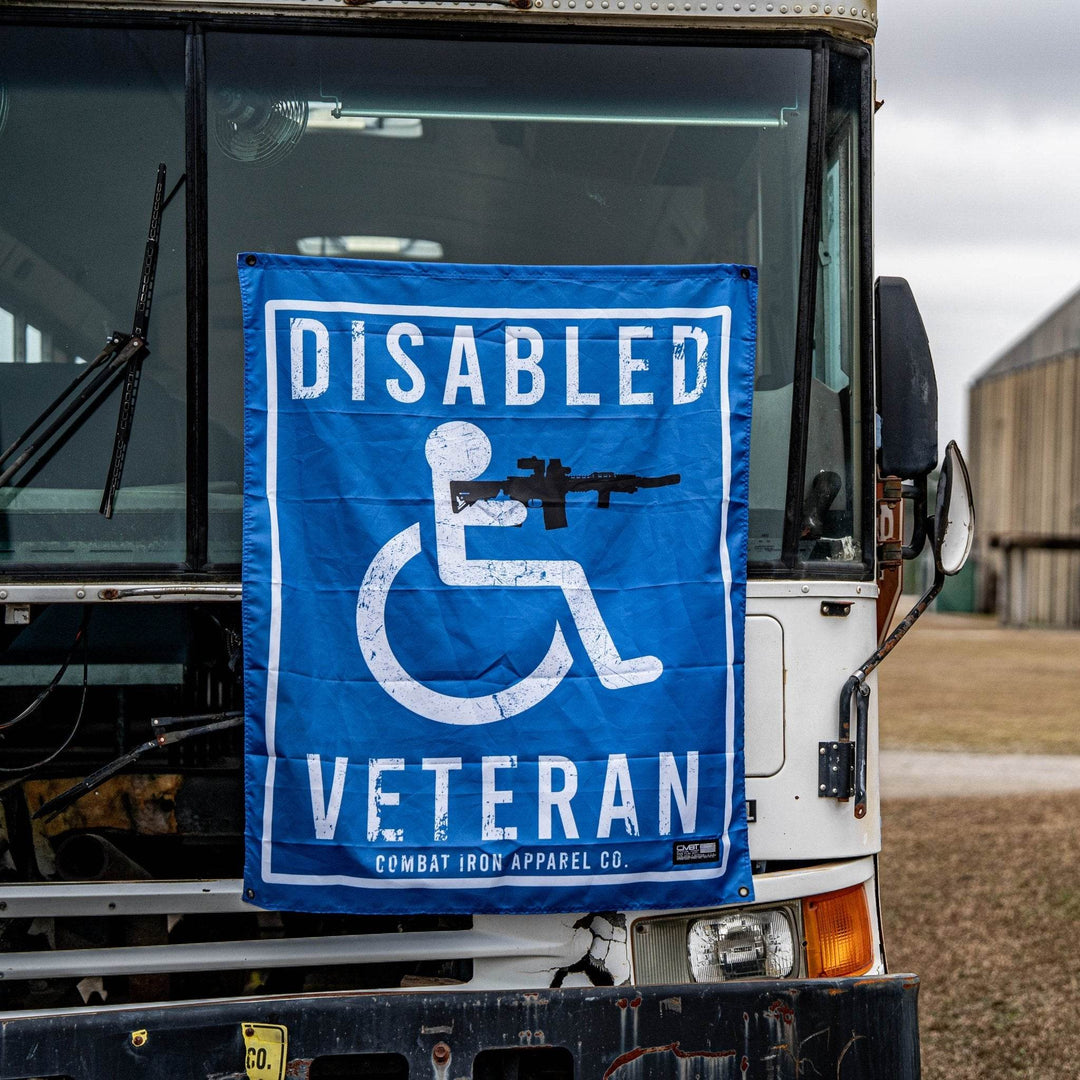 Disabled Veteran Sign 3'x3' Flag - FLAG | BANNER - One Revolver Surfboards