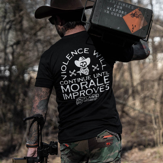 Violence Will Continue Until Morale Improves Men's T-Shirt - One Revolver Surfboards