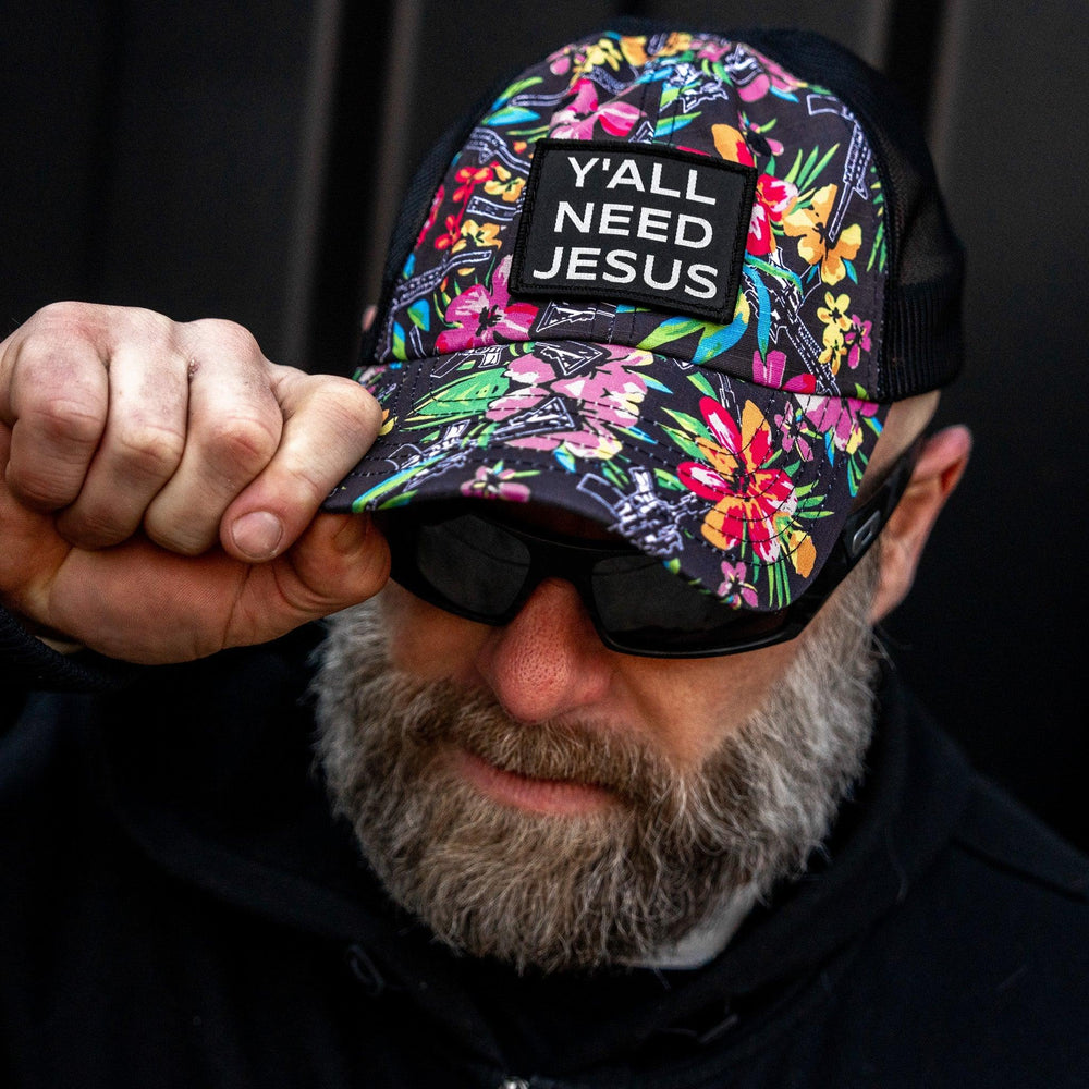 One Revolver Surfboards - Y'all Need Jesus Patch Tactical Ripstop Mesh Snapback Hat HEADWEAR
