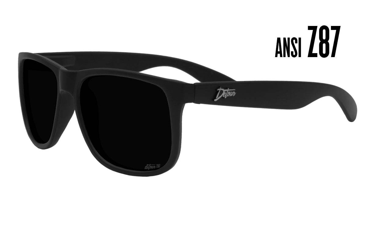 Eminence - Matte Black - Jet Black Lens- ANSI Z87 - One Revolver Surfboards