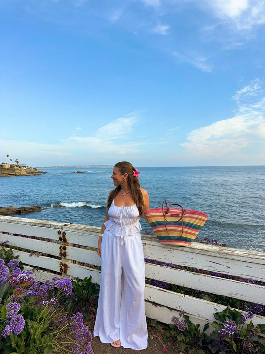 Abigail White Linen Cami and Pant Set - FINAL SALE - One Revolver Surfboards