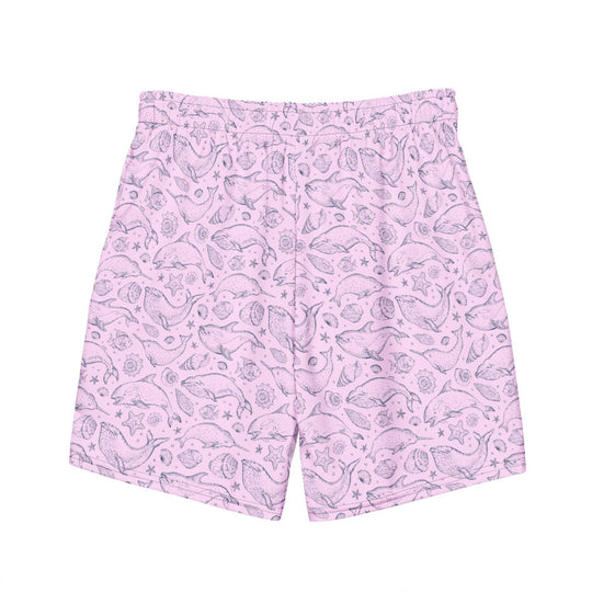 Men's Eco Pink Whale Pod Swim Trunks - One Revolver Surfboards