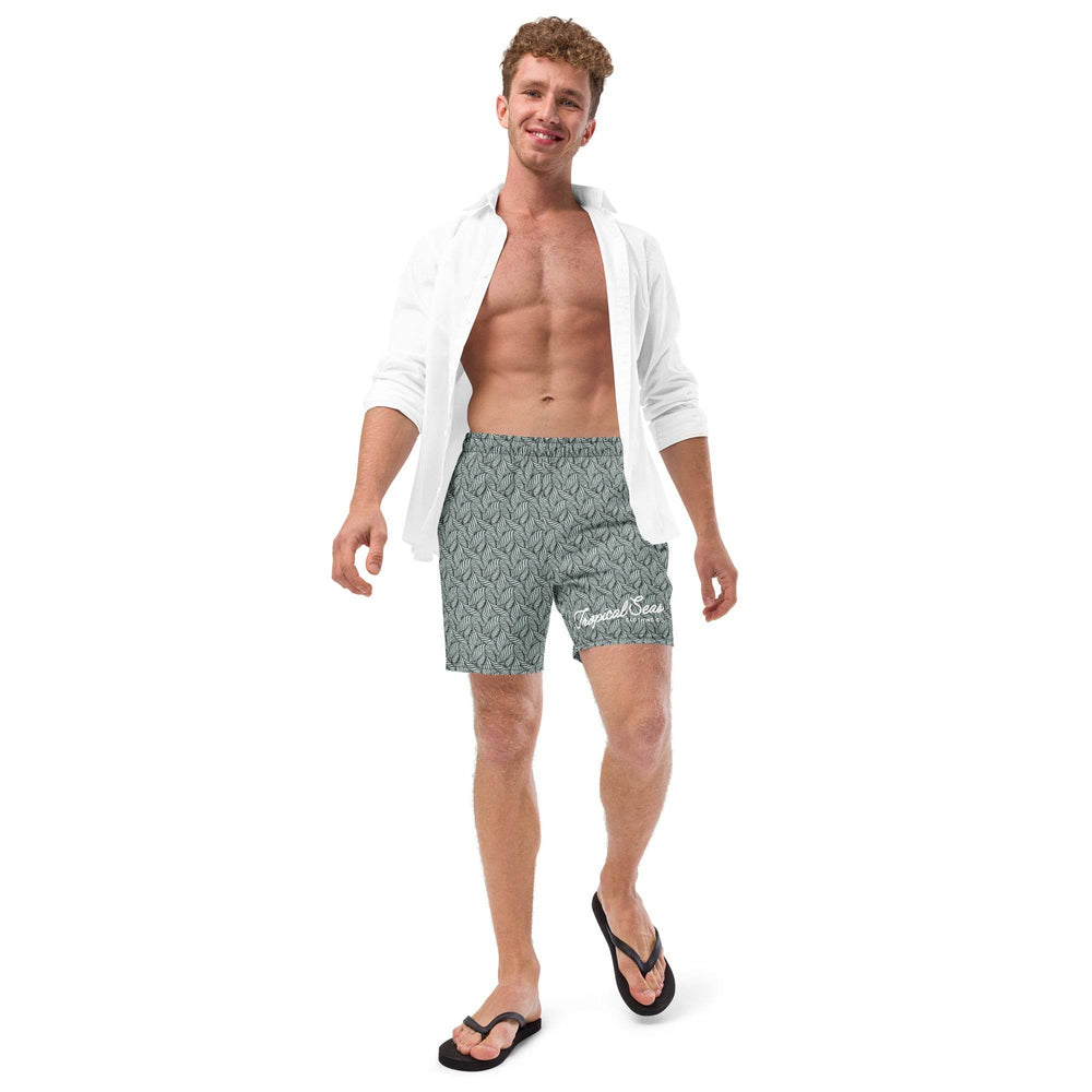 Men's Eco Grey Palm Swim Trunks - Swimwear - One Revolver Surfboards