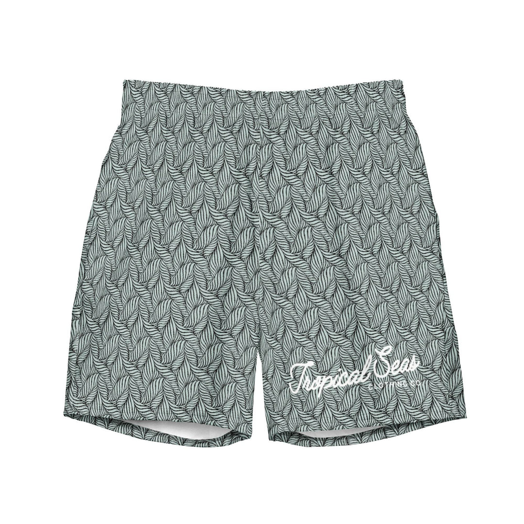 Men's Eco Grey Palm Swim Trunks - Swimwear - One Revolver Surfboards
