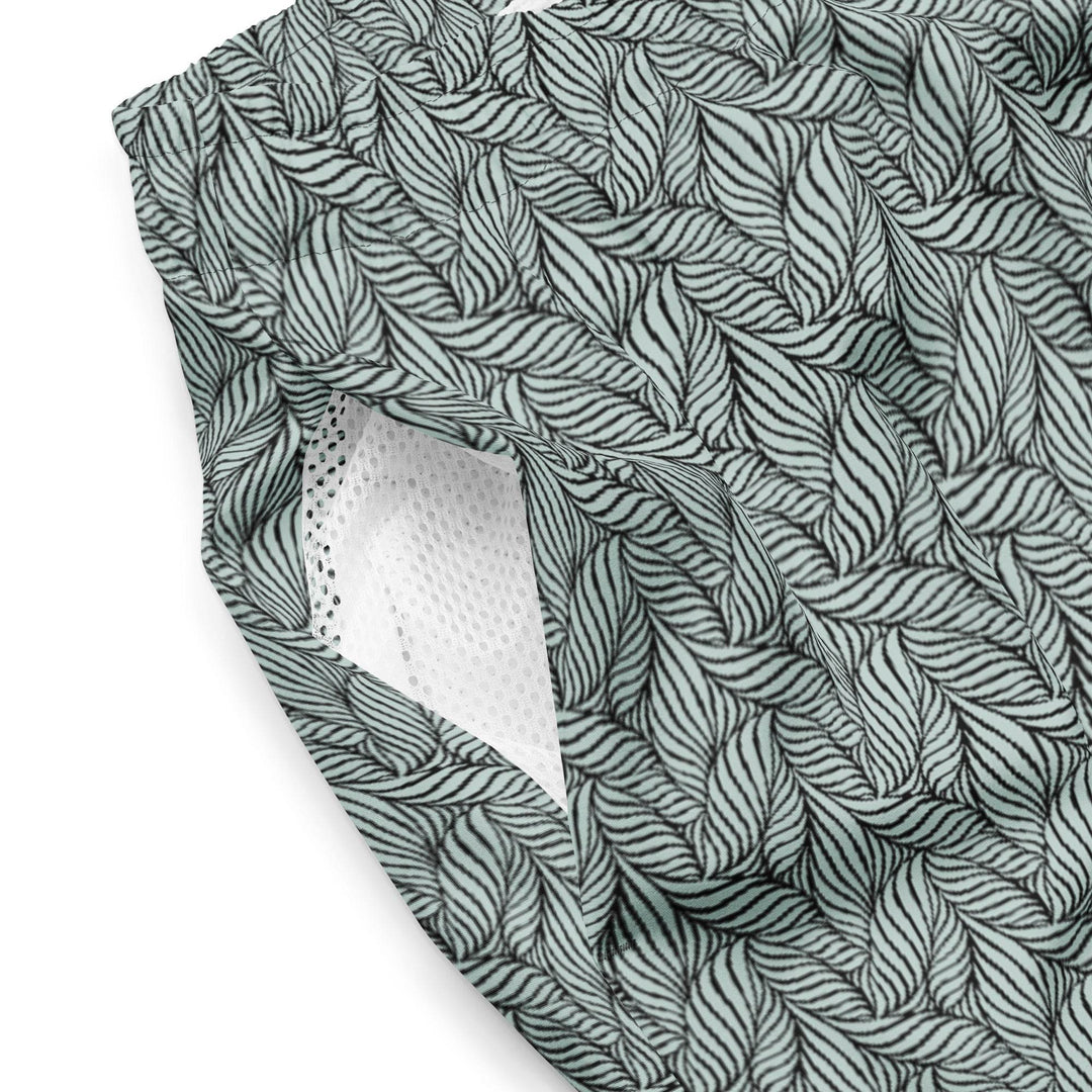 Men's Eco Grey Palm Swim Trunks - One Revolver Surfboards