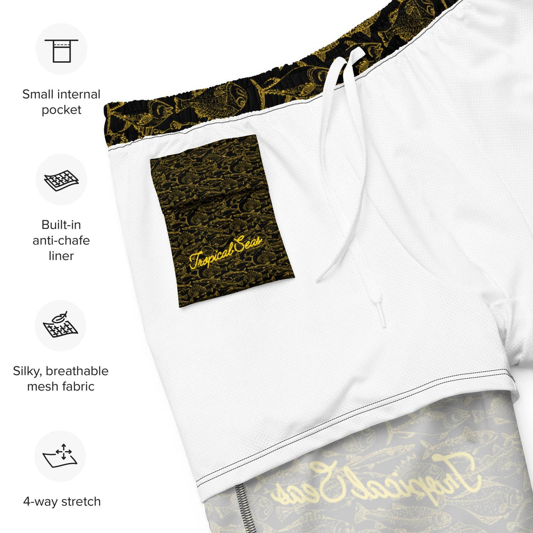 Men's Eco Sea of Gold Riches Swim Trunks - One Revolver Surfboards