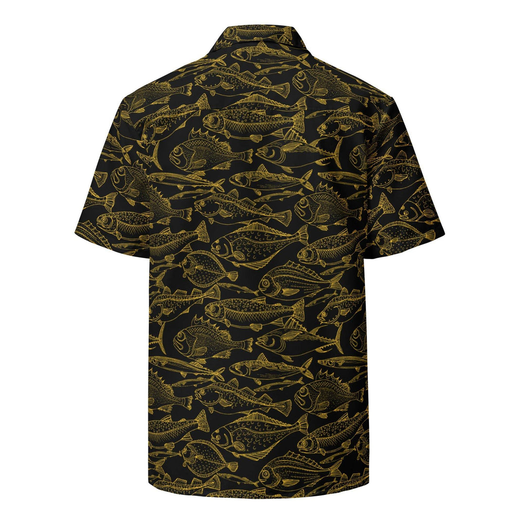 Sea of Gold Riches Button Down Hawaiian Shirt - Casual Beach Shirts - One Revolver Surfboards