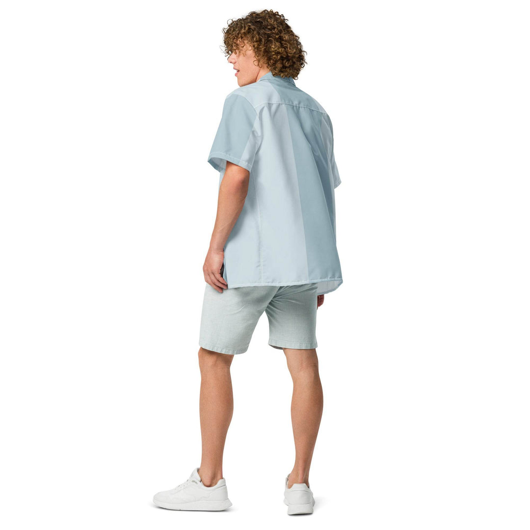 Mako Blue & Gray Button Down Camp Shirt - One Revolver Surfboards