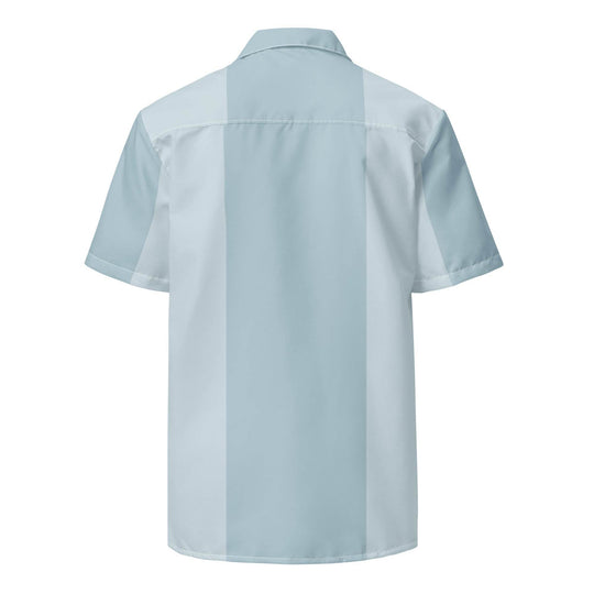 Mako Blue & Gray Button Down Camp Shirt - One Revolver Surfboards
