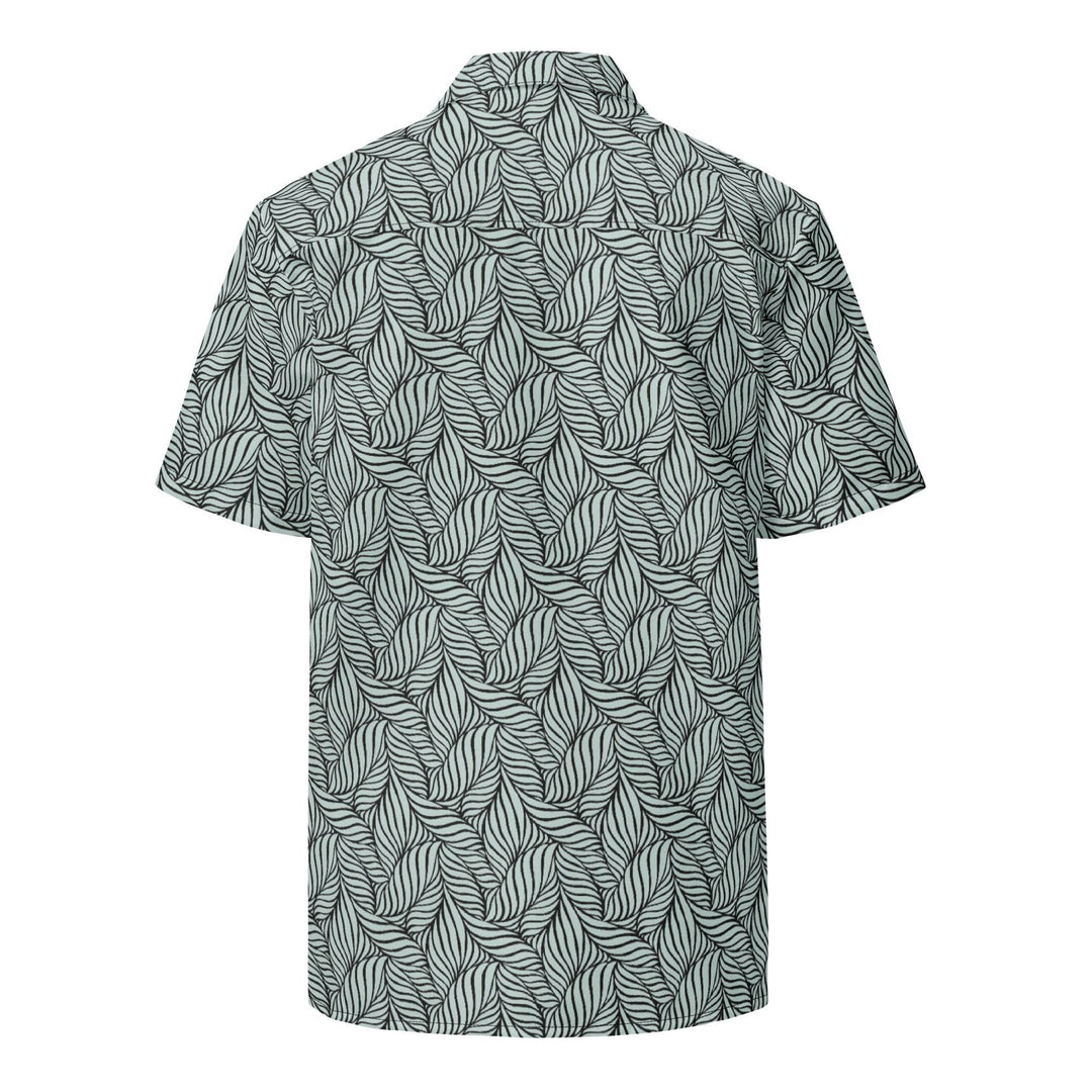 Grey Palm Button Down Hawaiian Shirt - One Revolver Surfboards