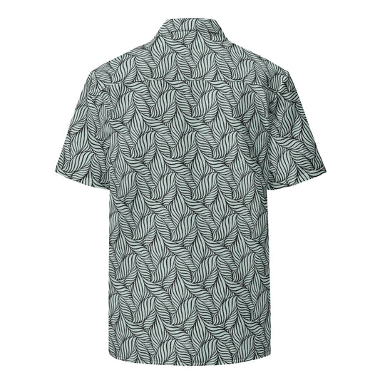 Grey Palm Button Down Hawaiian Shirt - One Revolver Surfboards