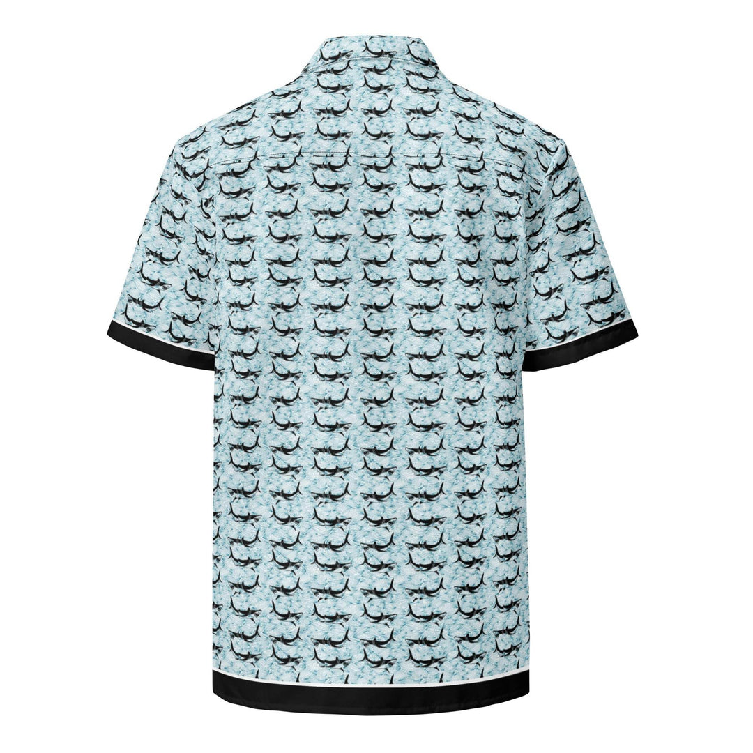 Shark Frenzy Button Down Hawaiian Shirt - One Revolver Surfboards