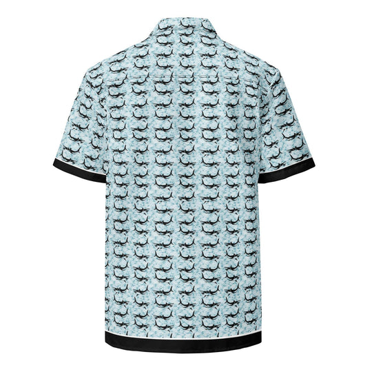 Shark Frenzy Button Down Hawaiian Shirt - One Revolver Surfboards