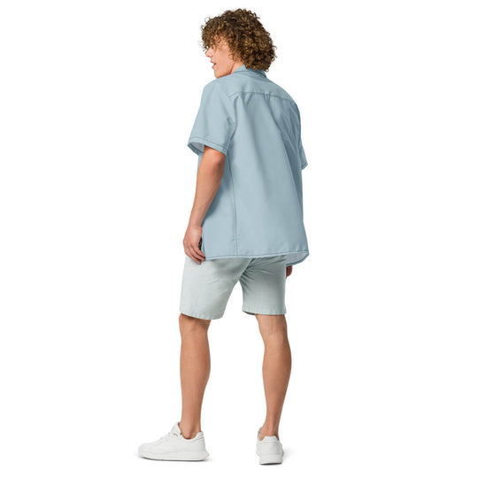 Labelless Shark Skin Blue Button Down Camp Shirt - One Revolver Surfboards