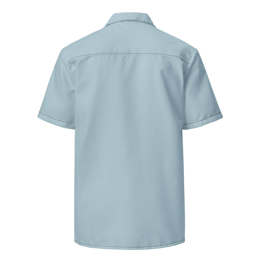 Labelless Shark Skin Blue Button Down Camp Shirt - One Revolver Surfboards